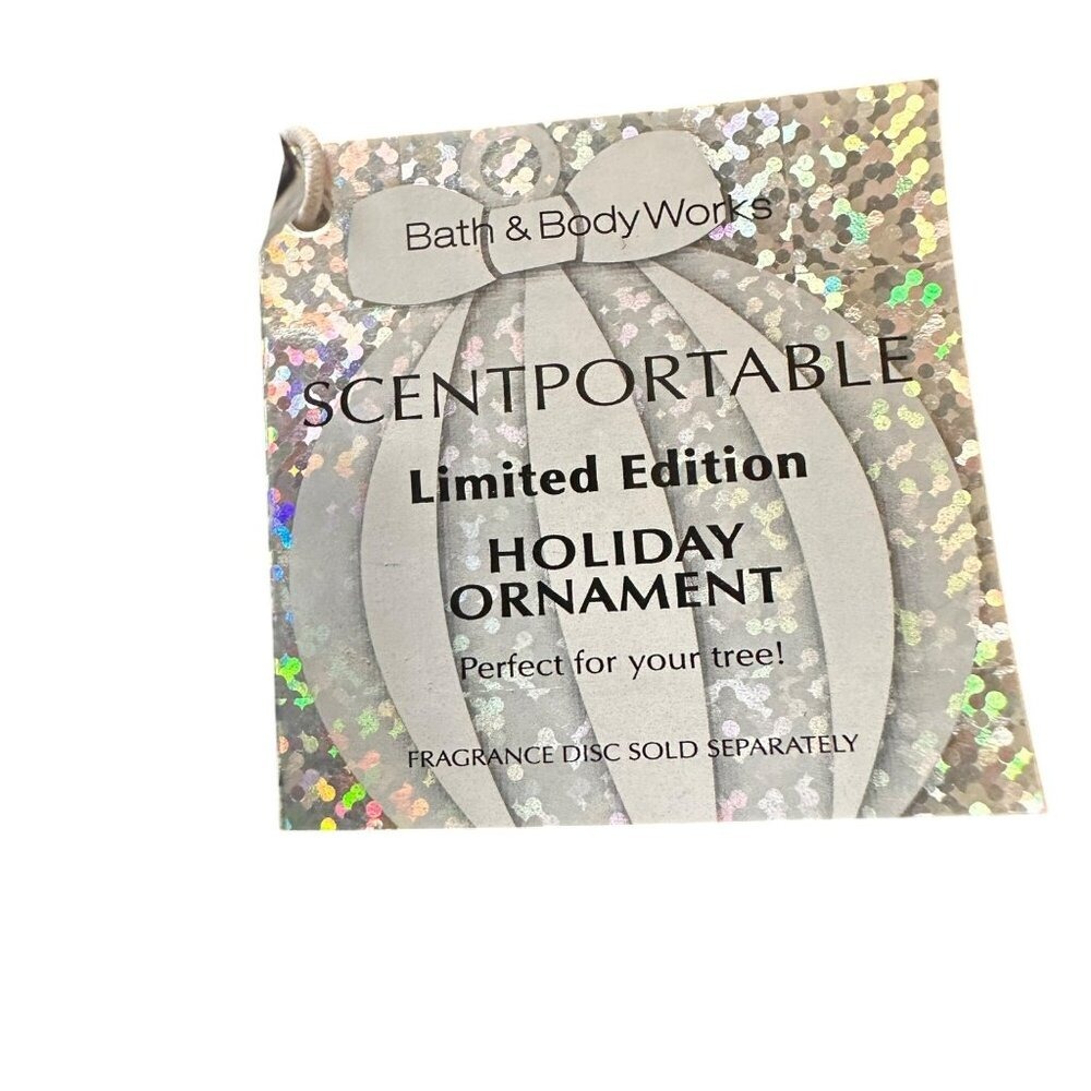 Bath & Body Works Blue Holiday Ornament Silver Bow Air Freshener Scentportable - Picture 6 of 6